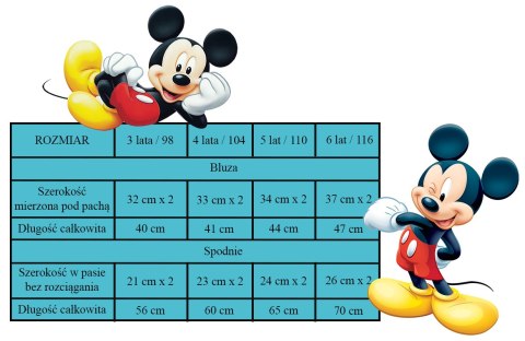 Dres kompletny Mickey Mouse (110/5Y) Dres kompletny Mickey Mouse (110/5Y)