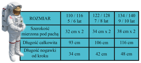 Piżama kombinezon NASA (122/128) Piżama kombinezon NASA (122/128)