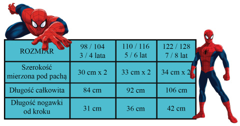 Piżama kombinezon Spider-Man (98/104) Piżama kombinezon Spider-Man (98/104)