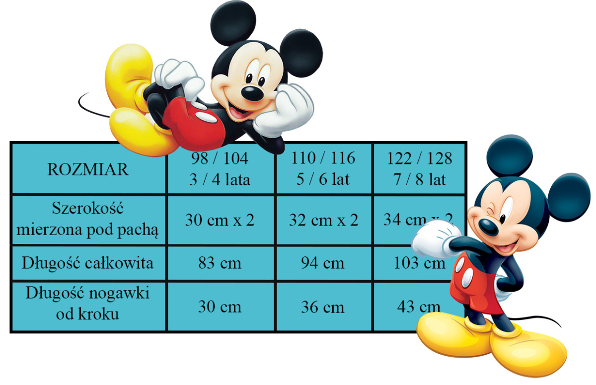 Piżama kombinezon Mickey Mouse (110/116)