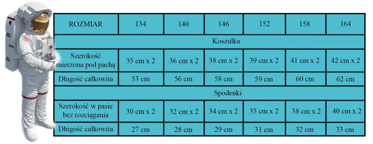 Piżama z krótkim rękawem NASA (158/13Y) Piżama z krótkim rękawem NASA (158/13Y)