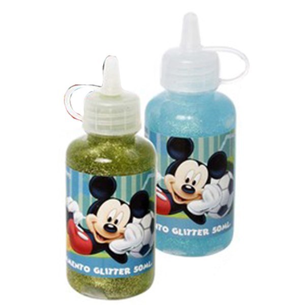 Klej z brokatem - Zestaw 2 kolory Mickey Mouse Klej z brokatem - Zestaw 2 kolory Mickey Mouse