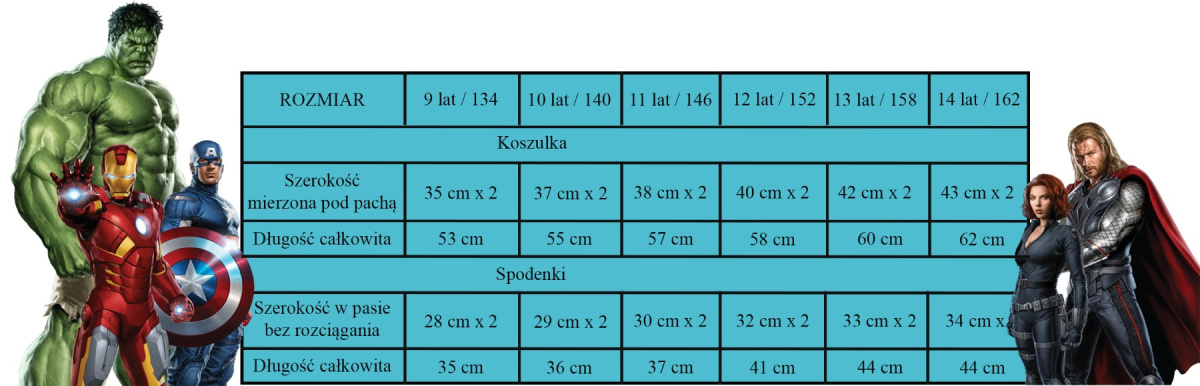 Piżama z krótkim rękawem Avengers (146/11Y) Piżama z krótkim rękawem Avengers (146/11Y)