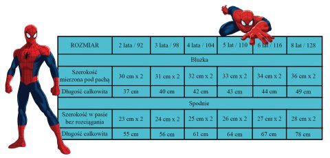 Piżama z długim rękawem Spider-Man (116/6Y) Piżama z długim rękawem Spider-Man (116/6Y)