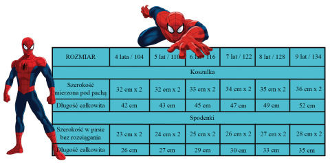 Piżama z krótkim rękawem Spider-Man (116/6Y) Piżama z krótkim rękawem Spider-Man (116/6Y)