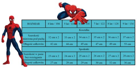 Piżama z krótkim rękawem Spider-Man (116/6Y) Piżama z krótkim rękawem Spider-Man (116/6Y)