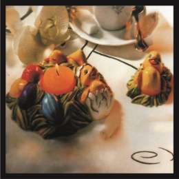 Świecznik wielkanocny - Kurczaki