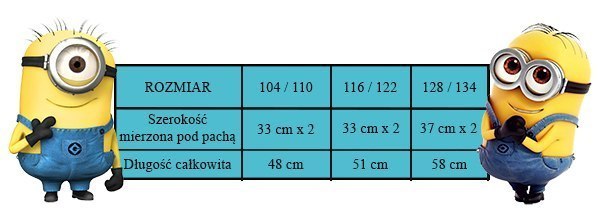 Bluzka z długim rękawem Minions (128/134 8/9Y) Bluzka z długim rękawem Minions (128/134 8/9Y)