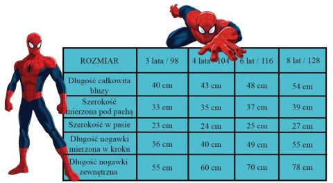 Dres kompletny Spider-Man (98/3Y) Dres kompletny Spider-Man (98/3Y)